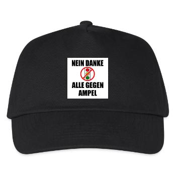 Nein danke ampel - Kinder Basecap - Schwarz - Vorne