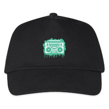 Cyan Boom Box - Casquette de baseball Enfant - noir - Devant