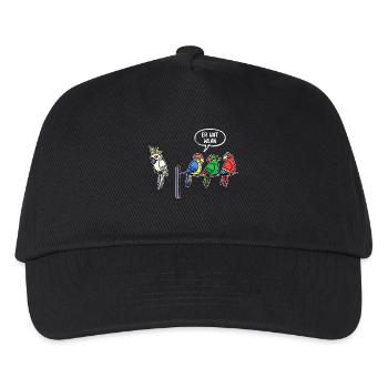 Tier Dschungel Vögel Statement Papagei Zootiere - Kinder Basecap - Schwarz - Vorne