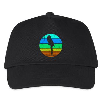 Vogel Papagei Tierliebhaber Haustier Urwald Tier - Kinder Basecap - Schwarz - Vorne