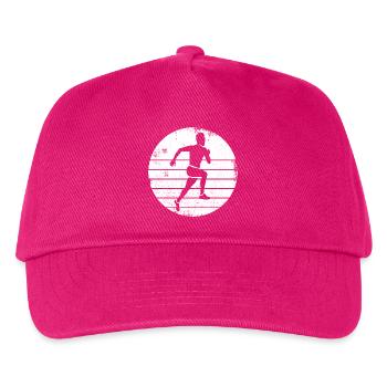 Läufer - Kinder Basecap - Fuchsia - Vorne