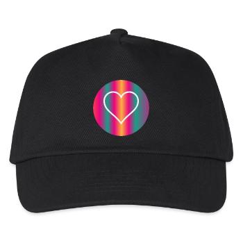 HEART - Kids’ Baseball Cap - black - Front