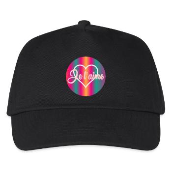 HEART I LOVE YOU - Kids’ Baseball Cap - black - Front