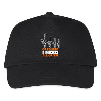 Lumberjack Wood Saw Statement Tree Feller - Kids’ Baseball Cap - black - Front