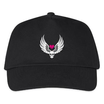 Skull Broken Heart Anti Valentine's Day - Kids’ Baseball Cap - black - Front