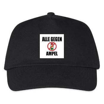 Alle gegen ampel - Kinder Basecap - Schwarz - Vorne
