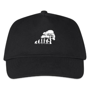 Tree Wood Saw Sawdust Lumberjack Woodwork - Kids’ Baseball Cap - black - Front