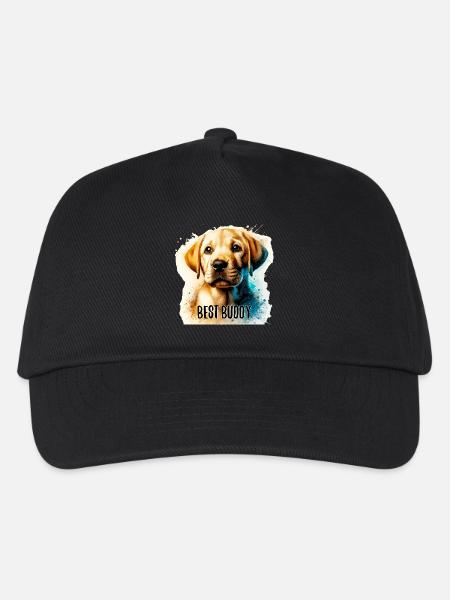Labrador Retriever Welpe süß Bester Kumpel - Kinder Basecap - Schwarz