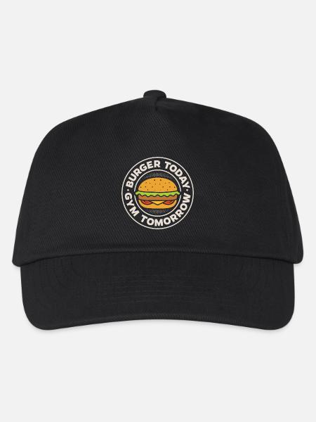 Burger today, gym tomorrow - Kinder Basecap - Schwarz