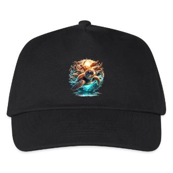 Schildkröten Welt Wunder Schildkröte Geschenk - Kinder Basecap - Schwarz - Vorne