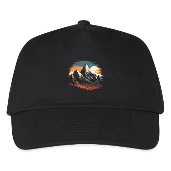 Berg T-Shirt, Abenteuer T-Shirt, Natur Liebhaber - Kinder Basecap - Schwarz - Vorne