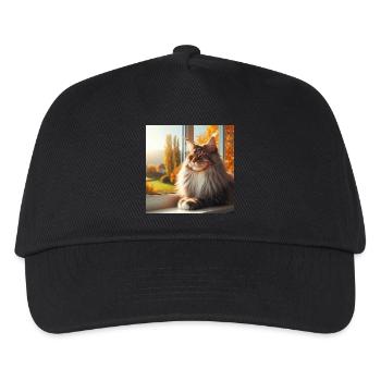 Maine Coon - Der König der Katzen - Kinder Basecap - Schwarz - Vorne