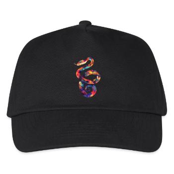 Colorful Snake Illustration - Kids’ Baseball Cap - black - Front