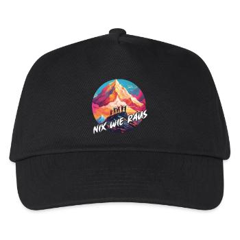 Nix wie raus mit der Familie auf die Berge - Kinder Basecap - Schwarz - Vorne