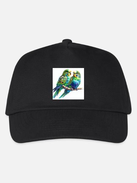 Aquarellsittiche - Kinder Basecap - Schwarz
