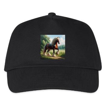 Watercolor Percheron Horse - Kids’ Baseball Cap - black - Front