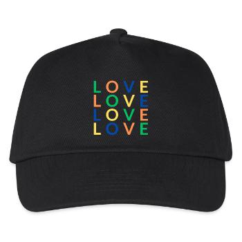 4 Love color - Kinder Basecap - Schwarz - Vorne