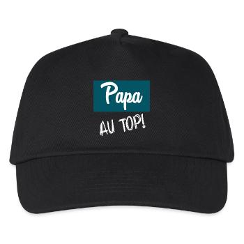 HAPPY FATHER'S DAY. DAD. FATHER'S DAY. FATHER - Kids’ Baseball Cap - black - Front