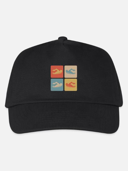Schwimmen Design - Kinder Basecap - Schwarz