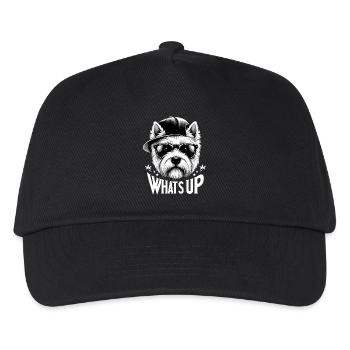 Highland White Terrier Whats Up Design - Kids’ Baseball Cap - black - Front