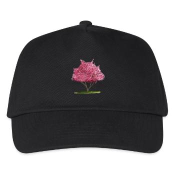 Pink Blossom Tree Watercolour - Kids’ Baseball Cap - black - Front