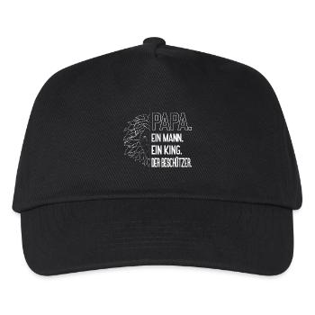 Papa – The Protector | Strong father design - Kids’ Baseball Cap - black - Front