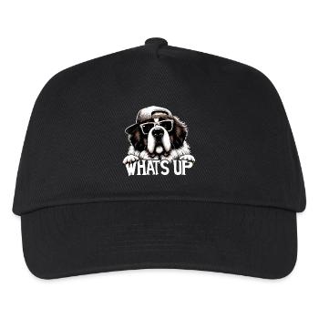 St. Bernard Dog What's up Gift - Kids’ Baseball Cap - black - Front