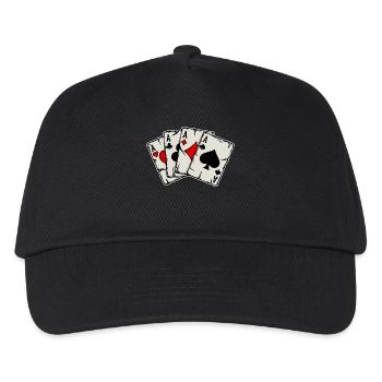 Jeu de cartes de casino Jeux de hasard Joueurs professionnels - Casquette de baseball Enfant - noir - Devant