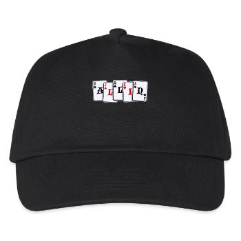 Poker Casino Jeu de cartes Jeux d’argent Poker Loterie - Casquette de baseball Enfant - noir - Devant