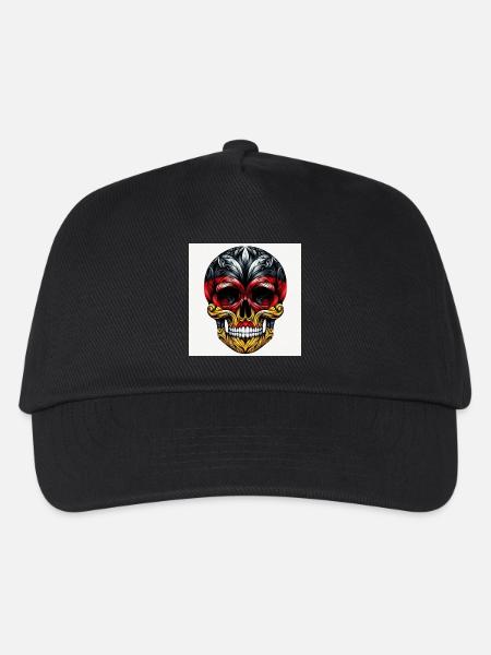 Totenkopf Deutschland - Kinder Basecap - Schwarz
