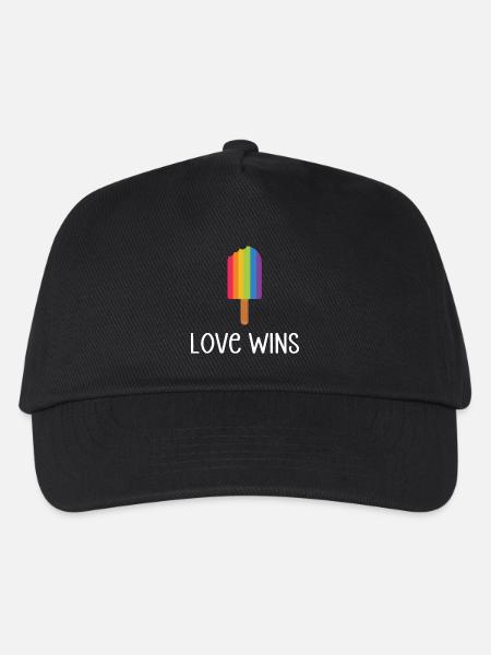LGBTQ Pride Month - Liebe gewinnt - Kinder Basecap - Schwarz