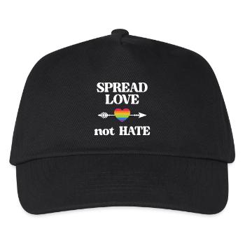 LGBT Pride Month - Spread Love Not Hate - Kids’ Baseball Cap - black - Front