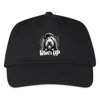 Schapendoes What's Up Gangsta Cool Dog Gift - Kids’ Baseball Cap - black - Front