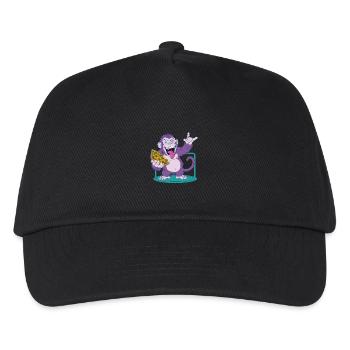 Pizza: Affe macht es besser! - Kinder Basecap - Schwarz - Vorne
