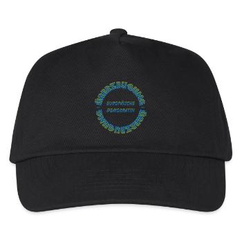 European Democrat by Conviction Circular Text - Kids’ Baseball Cap - black - Front