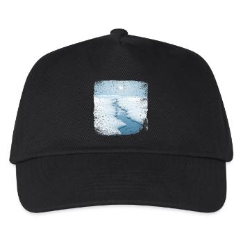 Stream in the snow with frayed edge - Kids’ Baseball Cap - black - Front