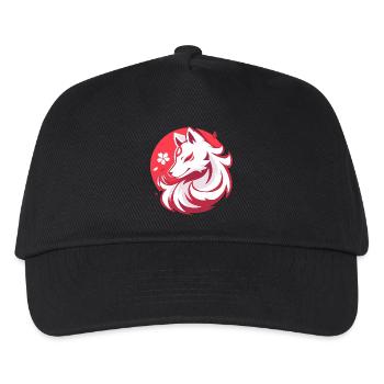 Weißfuchs nach asiatischer Art - Kinder Basecap - Schwarz - Vorne