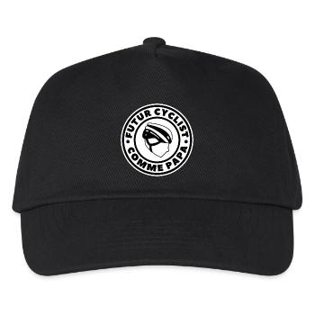 Future cyclist like dad - Kids’ Baseball Cap - black - Front
