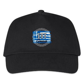 Griechenland - Kinder Basecap - Schwarz - Vorne