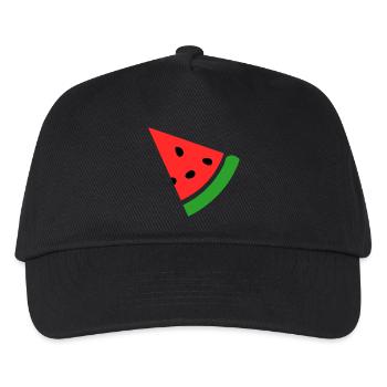 Wassermelone Melone - Kinder Basecap - Schwarz - Vorne