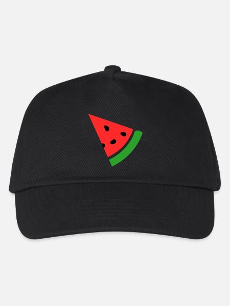 Wassermelone Melone - Kinder Basecap - Schwarz