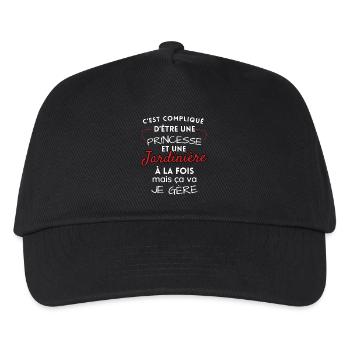 Princess and Gardener, I manage! - Kids’ Baseball Cap - black - Front