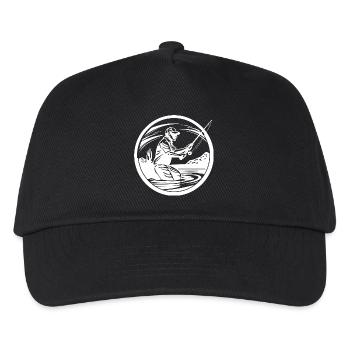 Fishing Drawing - Kids’ Baseball Cap - black - Front