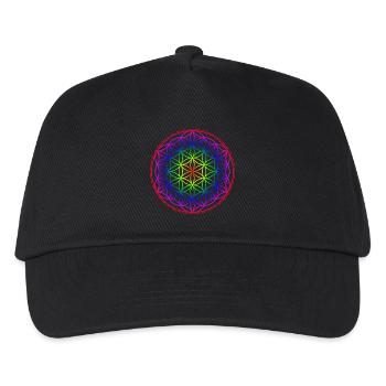 Flower of Life Rainbow - Kids’ Baseball Cap - black - Front