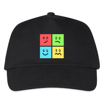 Jeux de couleurs géométriques amusants - Casquette de baseball Enfant - noir - Devant