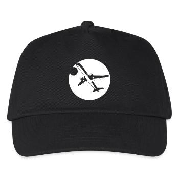 Flieger Zeichnung - Kinder Basecap - Schwarz - Vorne