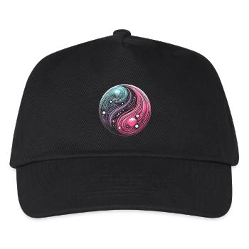 Kosmisches Yin Yang: Galaktisches Gleichgewicht des Universums - Kinder Basecap - Schwarz - Vorne