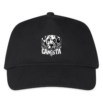 Dalmatiner Gangsta Gangster Hund Geschenk - Kinder Basecap - Schwarz - Vorne