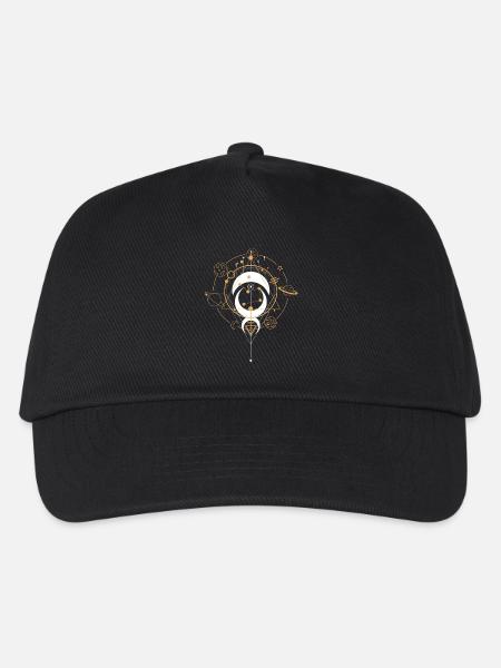 Cosmic Geometry Orbital Emblem - Kids’ Baseball Cap - black