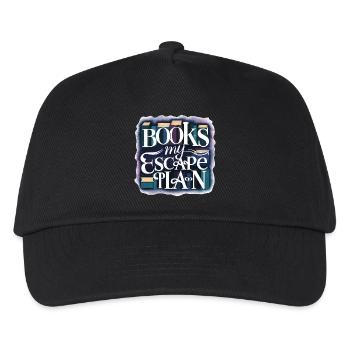 Bookworm Bookworm Saying My Escape Plan - Kids’ Baseball Cap - black - Front
